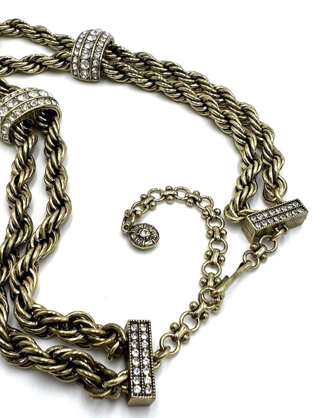 Heidi Daus Chain of Event Clear Large Crystal Chain Necklace - Picture 5 of 9